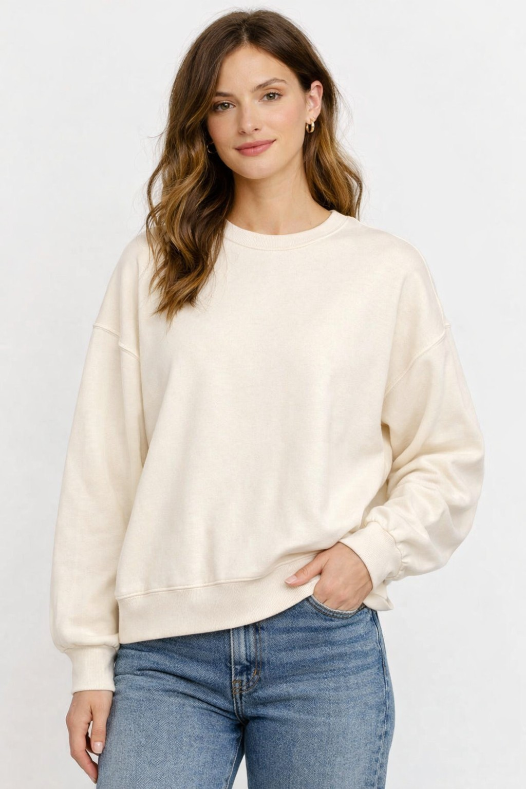 Double Zero Oatmeal Sweatshirt | Oversized