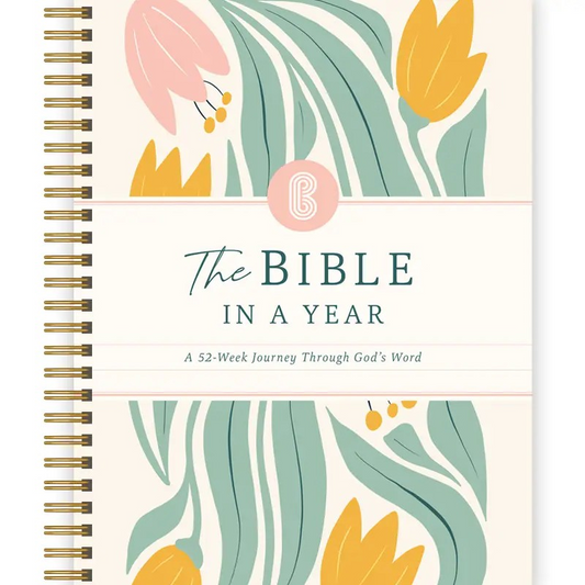 The Bible in a Year | 52 Week Journey | Peach Flowers