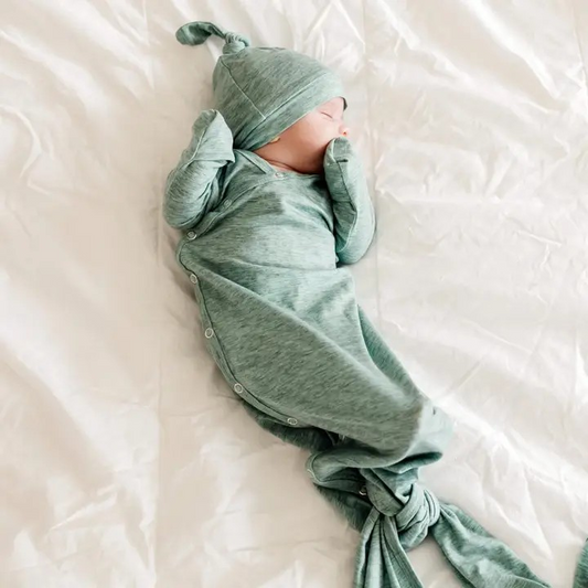 Newborn Knotted Gown | Emerson | Copper Pearl