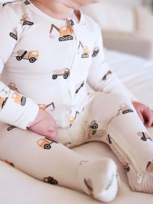 Little Builder Zipper Footie | Caden Lane