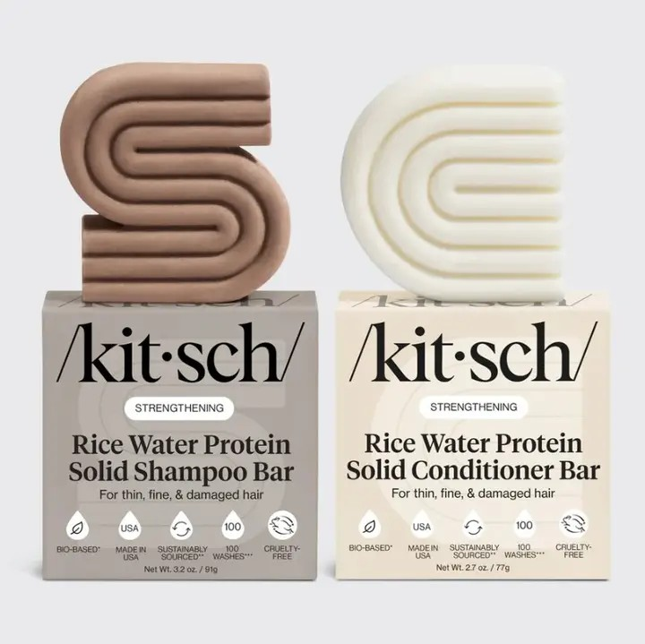 Rice Water Protein Solid Shampoo & Conditioner