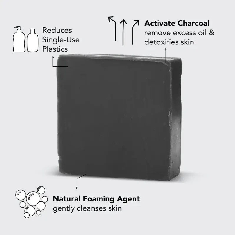 Charcoal Detoxifying Solid Body Wash  Kit-sch