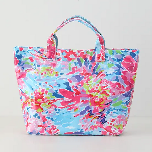 Petal Splash Waterproof Tote Bag