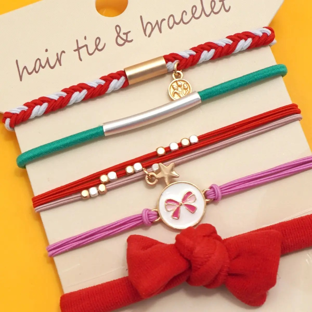 Boho Dual Function Knot Bracelet Hair Ties