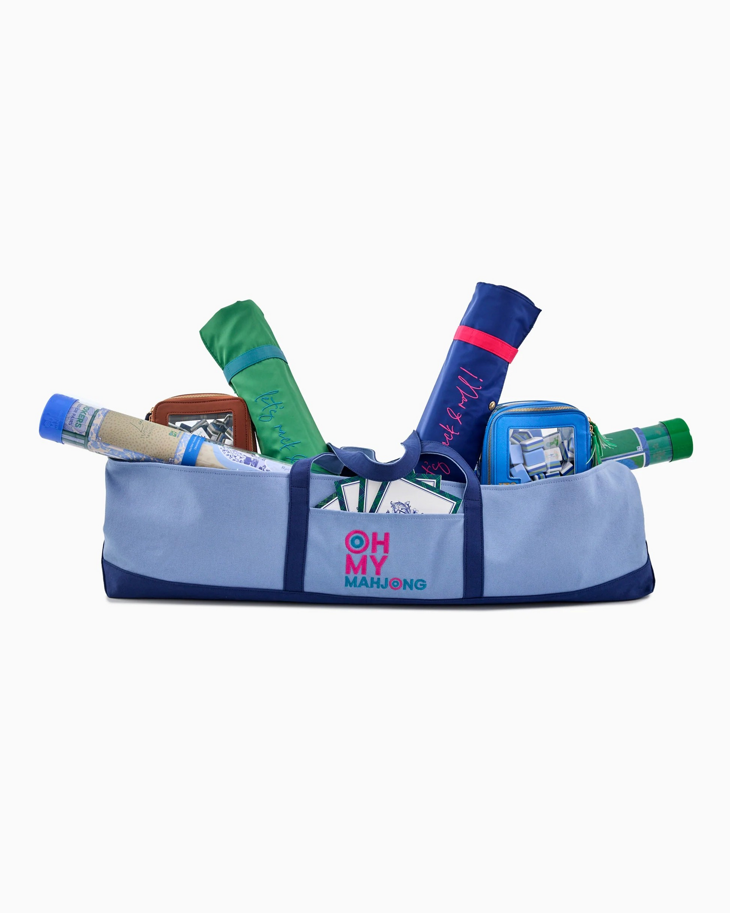Blue Mat Mahjong Storage Bag