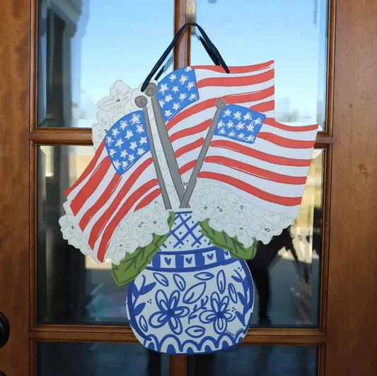 Chinoiserie Flag Doorhanger