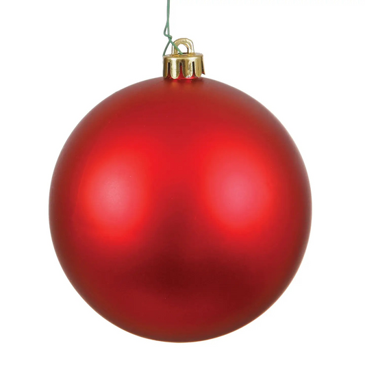 6" Red Matte Ball | Christmas Ornament