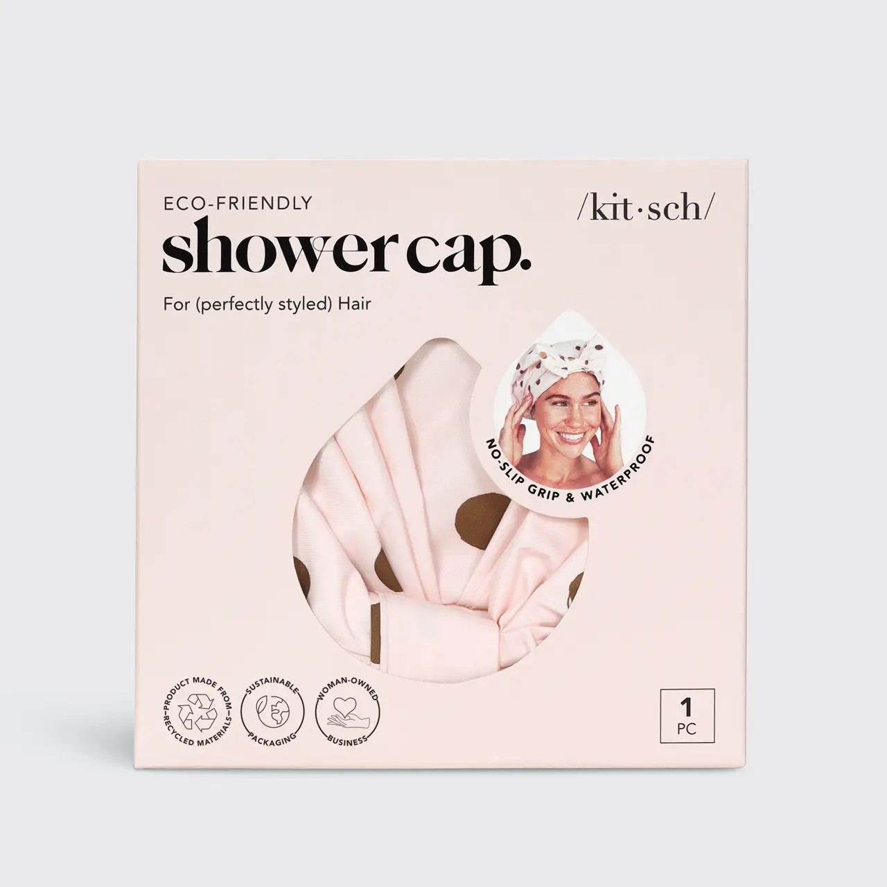 Luxury Shower Cap - Blush Dot | Kit-sch