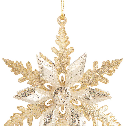 2 Layer Acrylic Star Flake Ornament 4in