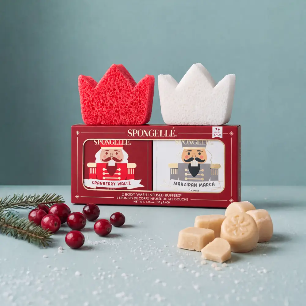 Nutcracker Holiday Body Buffer Set | Spongelle