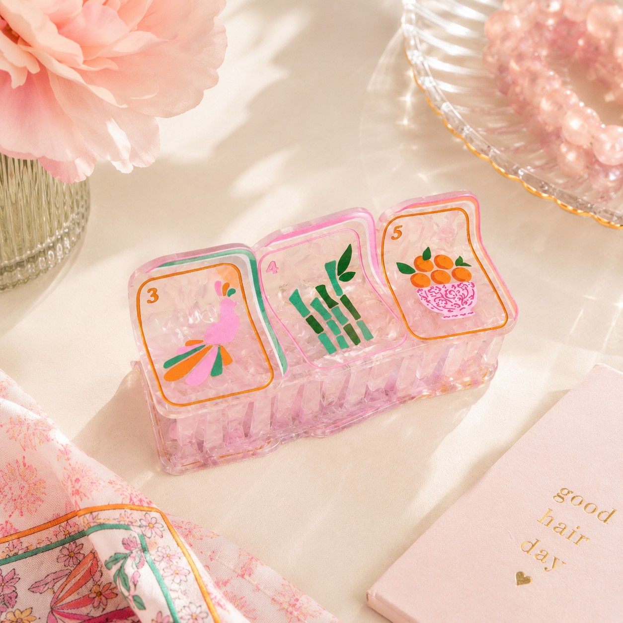 For the Love of Tiles Mahjong Hair Clip
