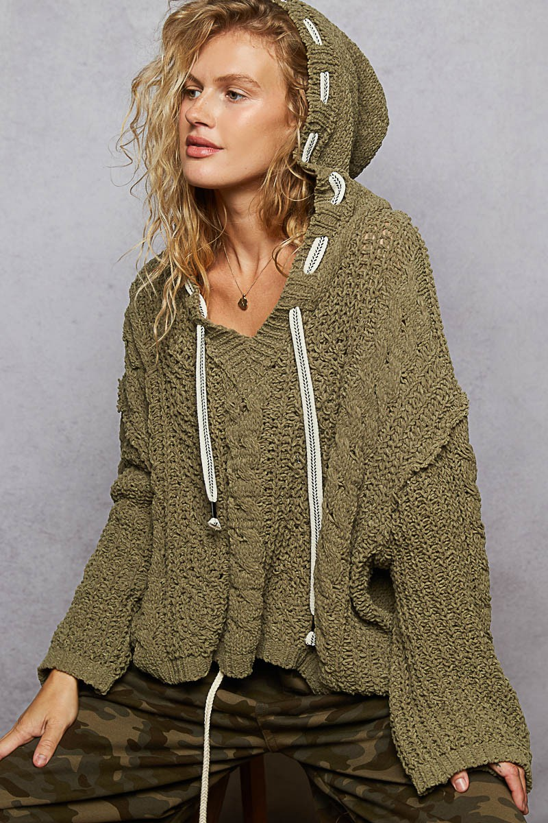 Oversize Knit Chenille Sweater