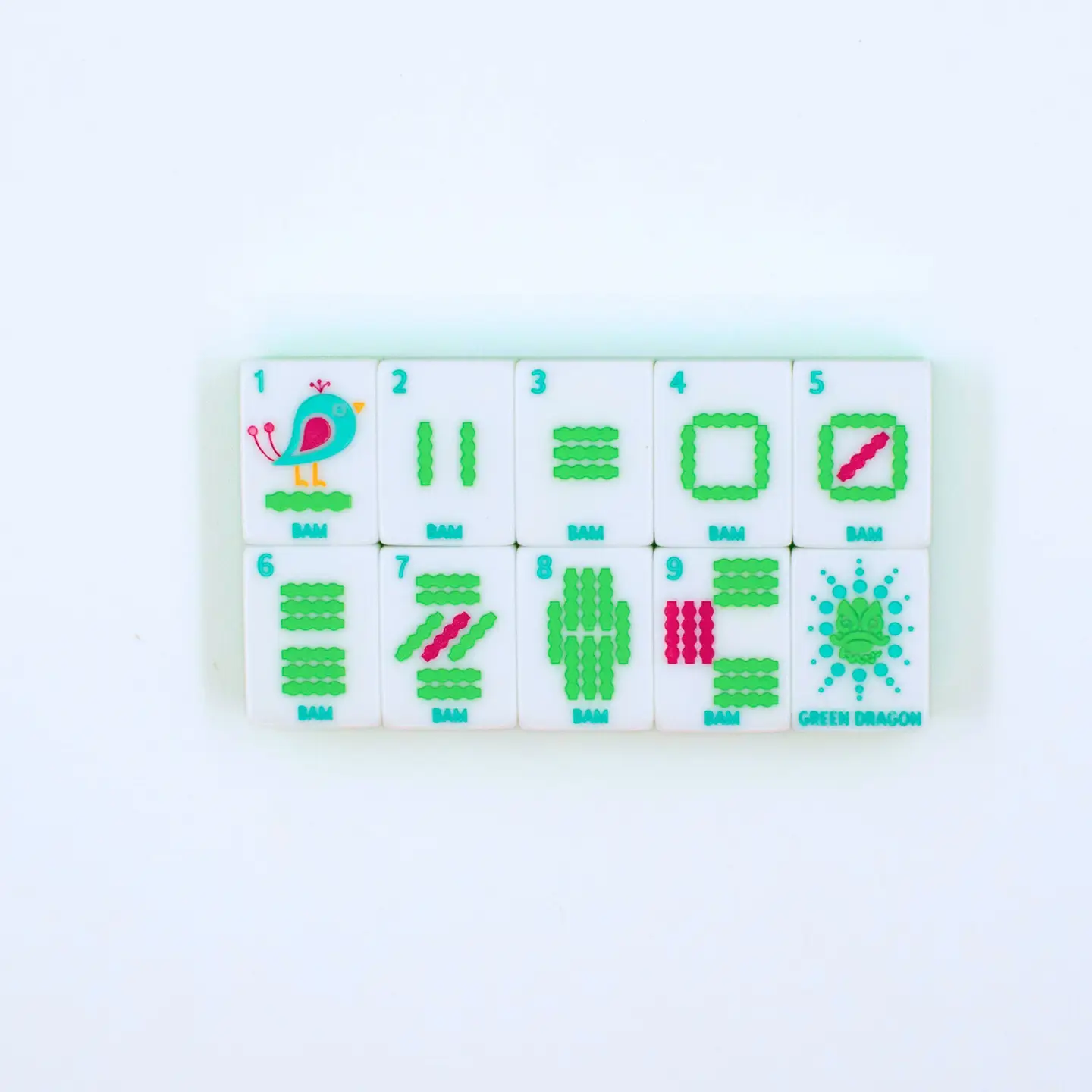 Crystal Confetti Lemon-Lime Mahjong Set | My Fair Mahjong