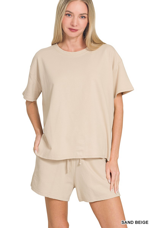 Weekend Away Short Set | Beige