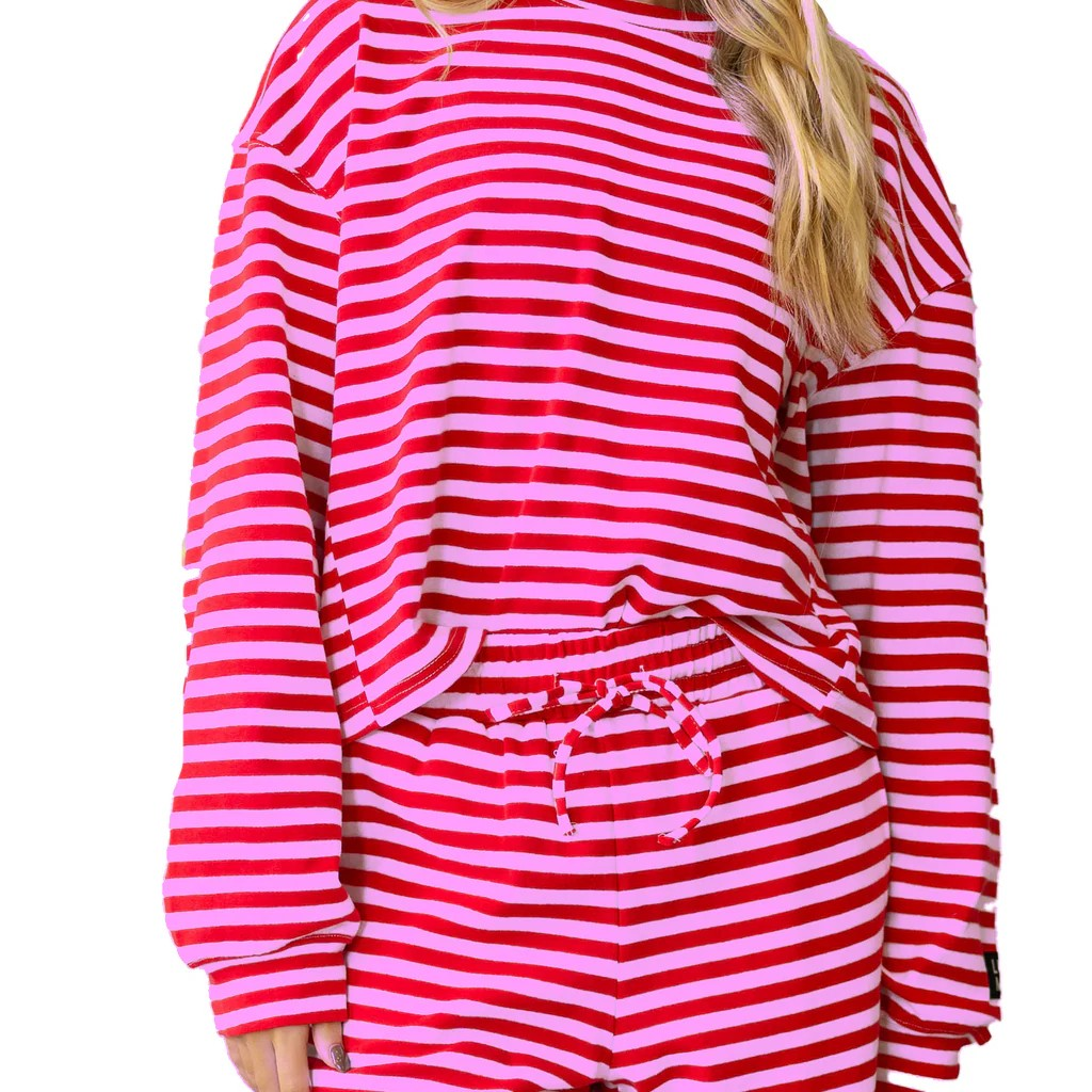 LuLu Mac Red/Pink Stripe Top