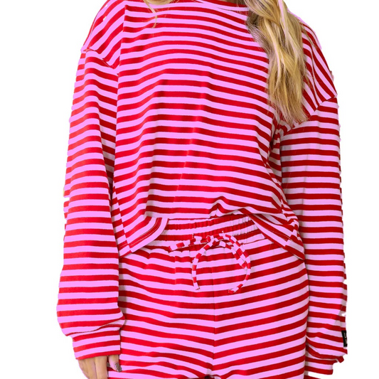 LuLu Mac Red/Pink Stripe Top