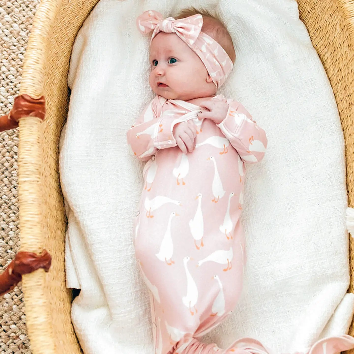 Newborn Knotted Gown | Goosie | Copper Pearl