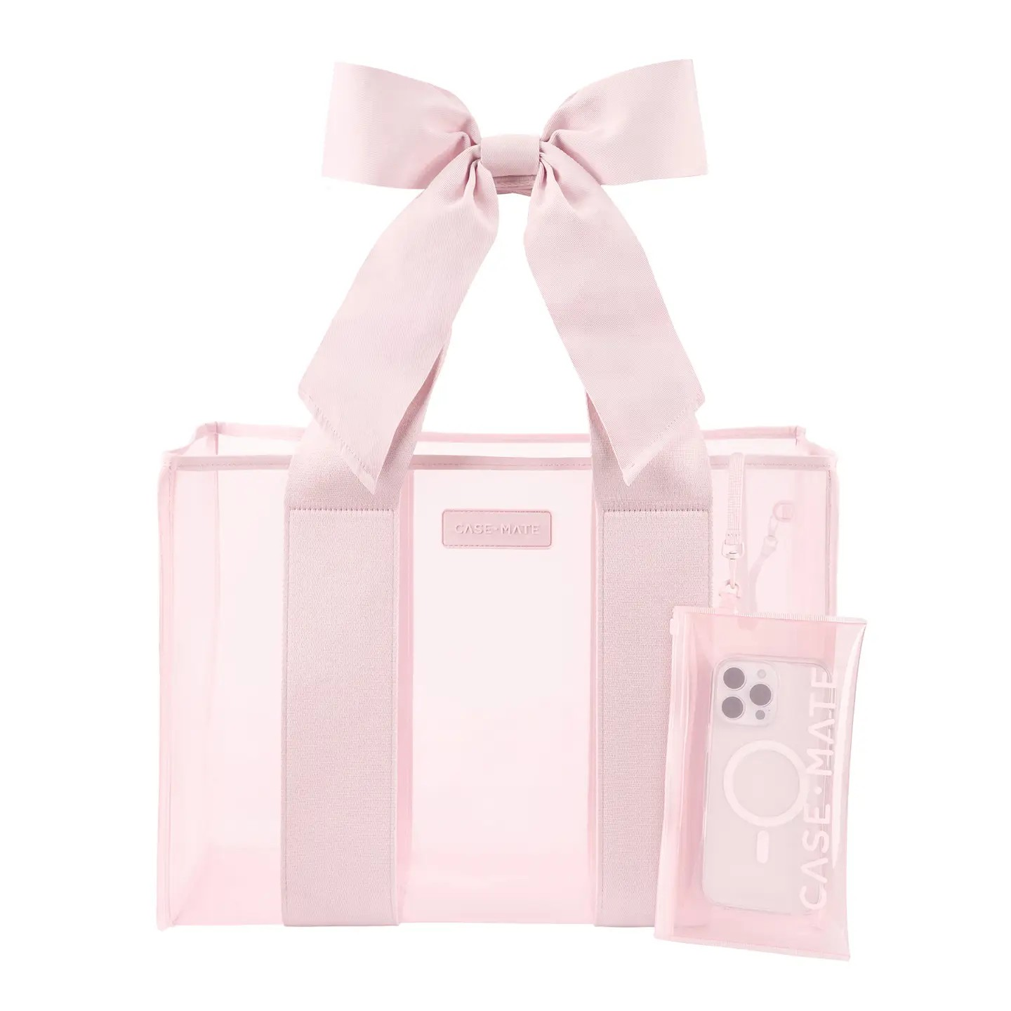 Case Mate Pink Bow Jelly Tote